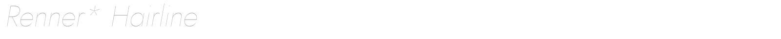Renner* font preview